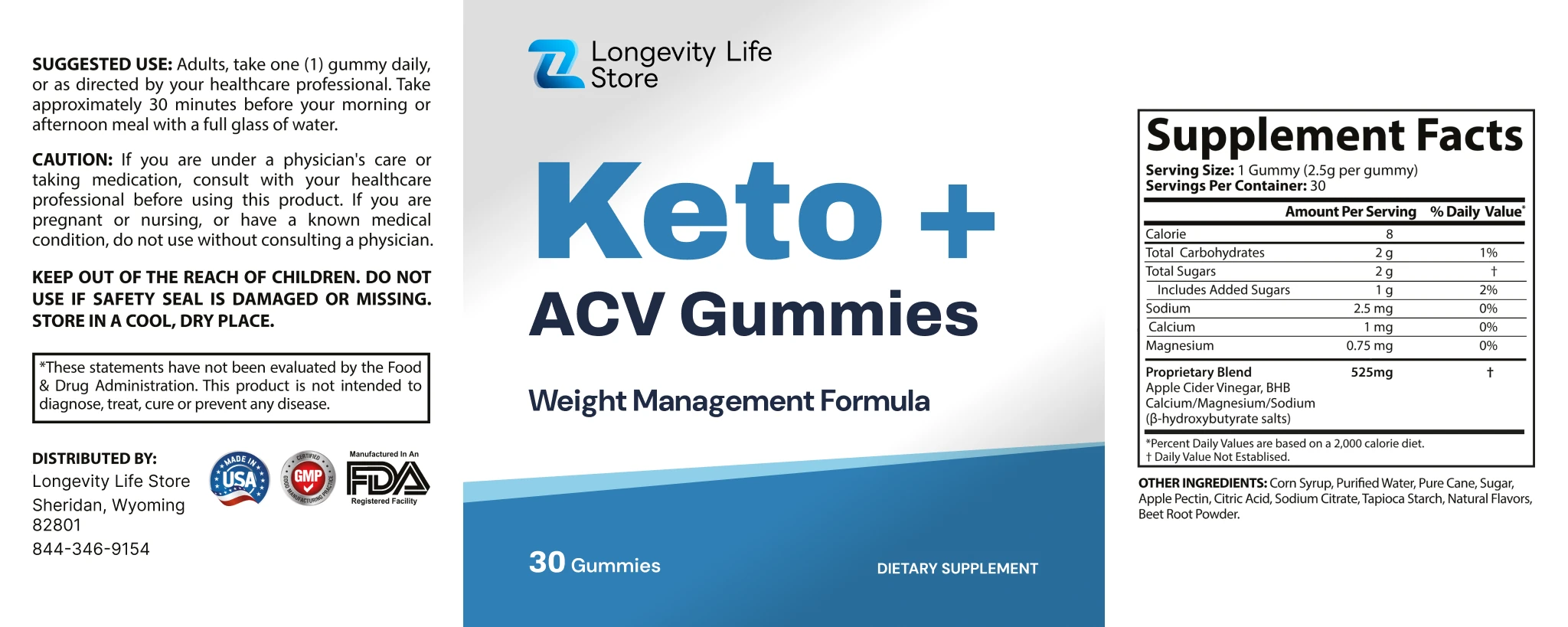 Keto + ACV Gummies ingredients